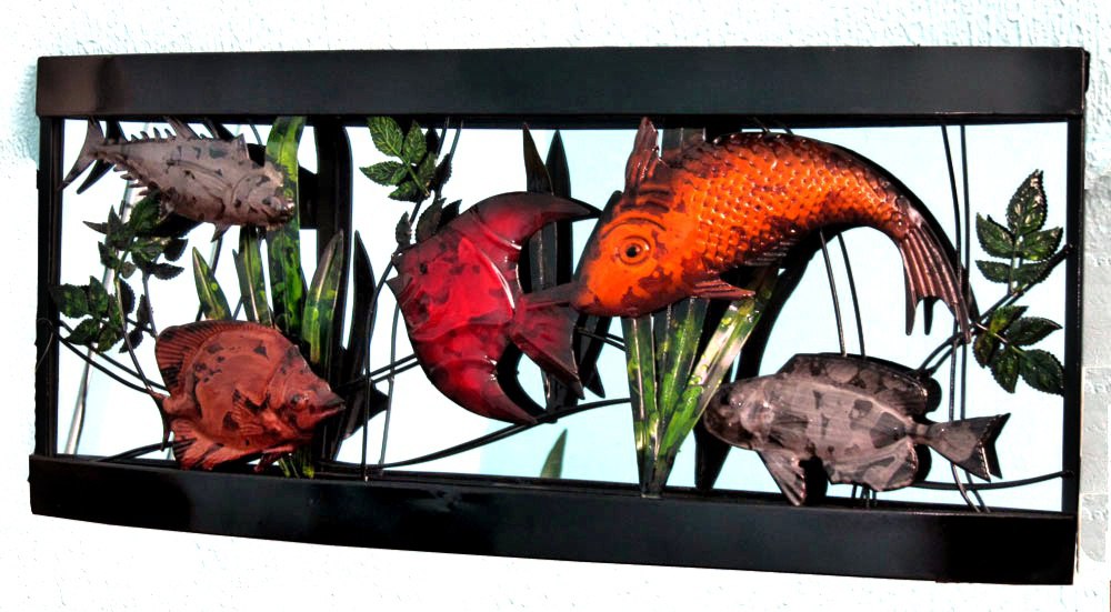 Настенное прямоугольное панно "Аквариум" МИСТЕР ПРАЙС  117503 Разноцветный;зеркальный  - Вид №1