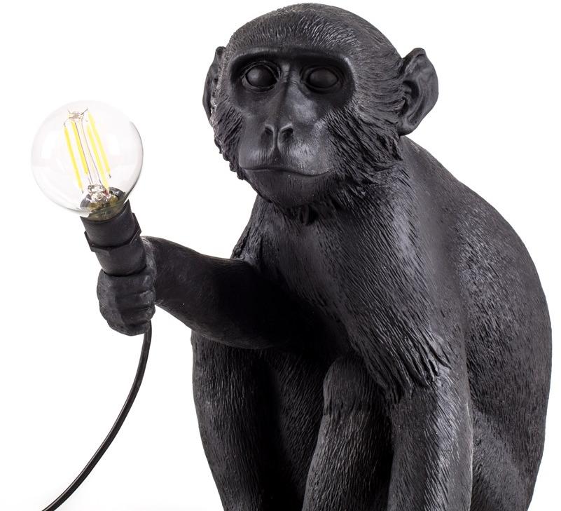 Seletti Торшер из смолы The monkey lamp black sun-id-1396538 - Вид №3