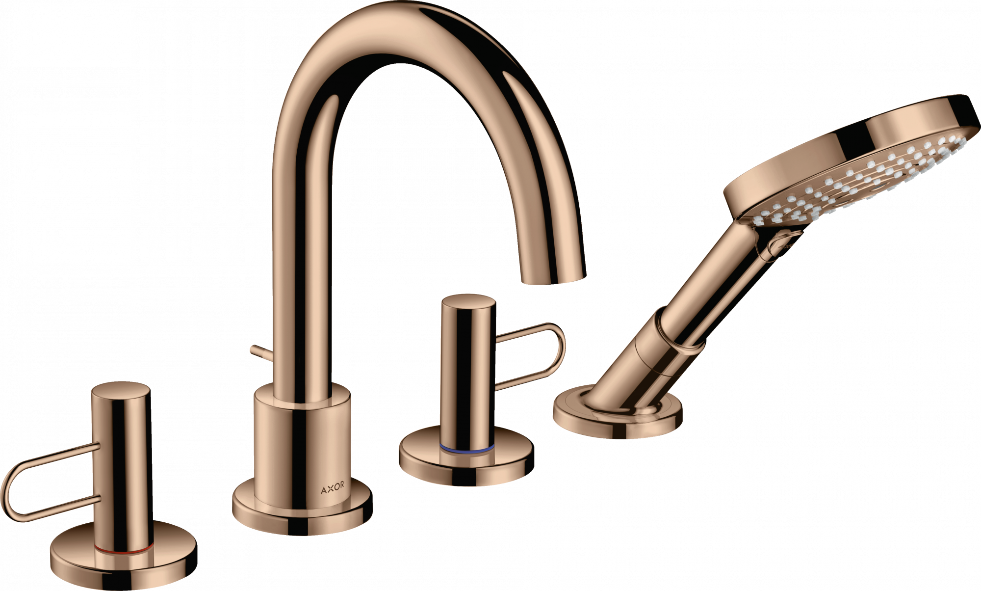 38445300 Смеситель на край ванны на 4 отверстия с петлевыми ручками AXOR UNO