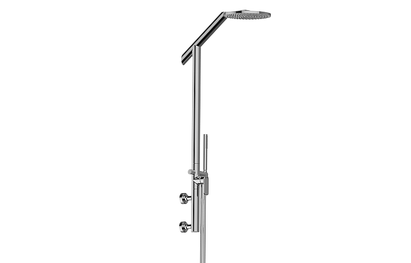 EX-6370-LM61W Wall-mounted shower system with handshower and showerhead GRAFF Onda