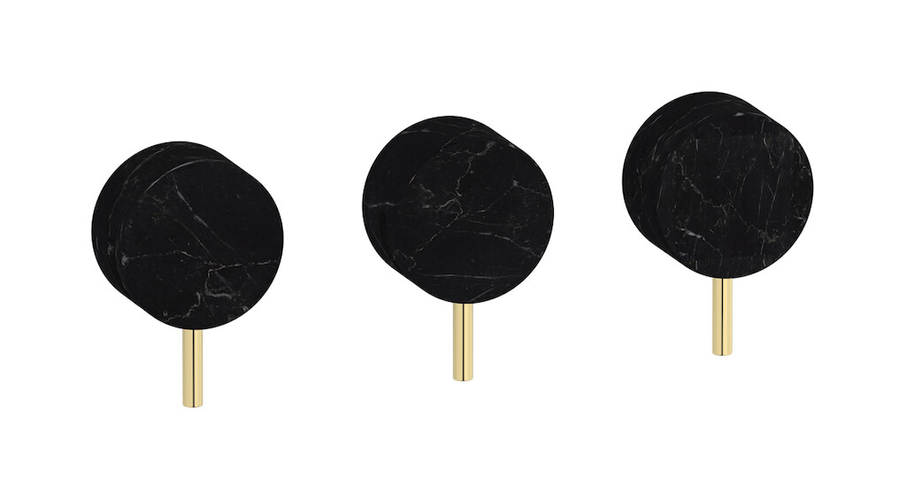 Встроенный смеситель для душа на 3 отверстия с двухходовым дивертером WE ARE IB mr410ii_2 Pale Gold Marmo