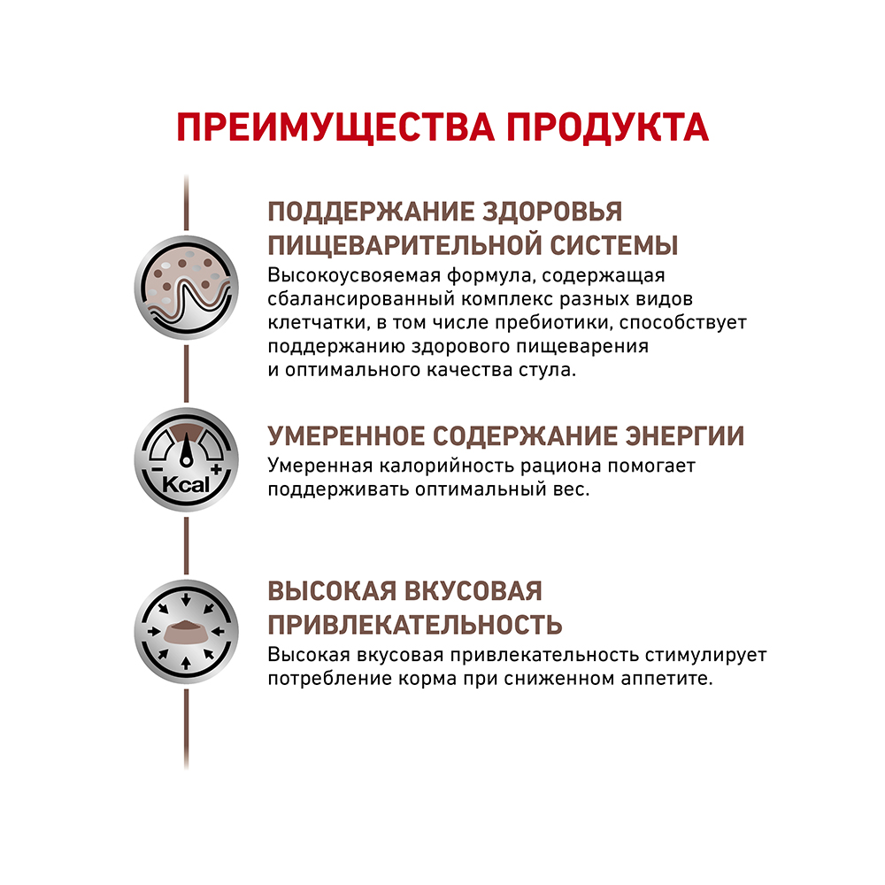 Т0045241 Корм для кошек Vet Diet Gastro Intestinal Moderate Calorie GIM35 при наруш.пищев., птица сух. 400г ROYAL CANIN  - Вид №4