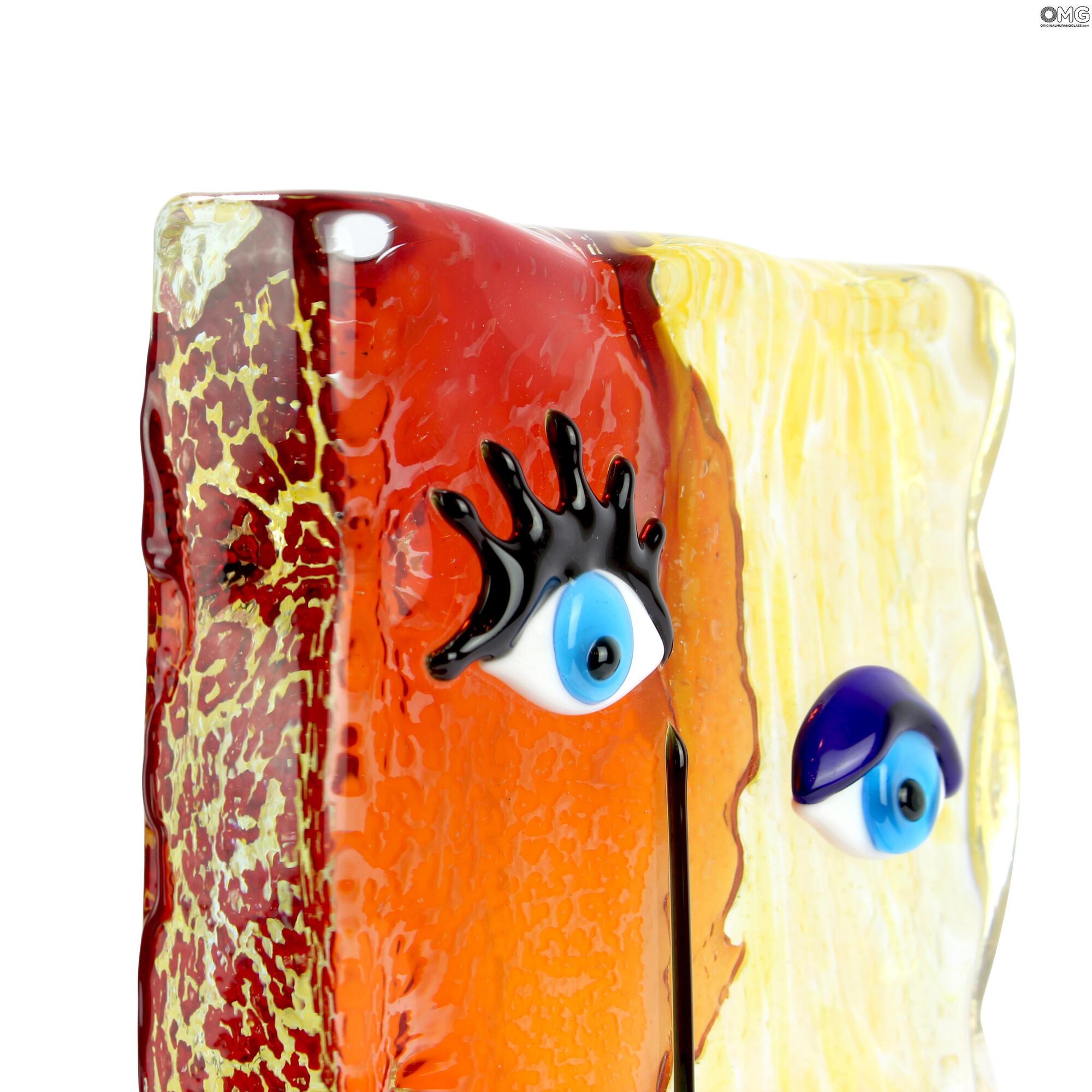 4708 ORIGINALMURANOGLASS Скульптура Голова Женщины - Pop Art - Original Murano Glass OMG 19 см PICASSO - Вид №1