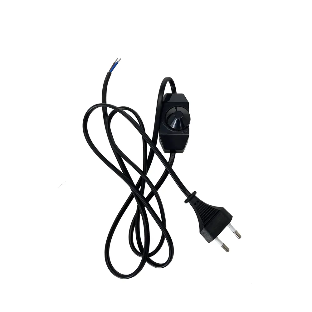 DUWI Сетевой шнур с диммером и выключателем 2 м черный 84509820 STLM-1568738