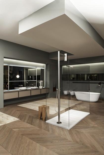 Antonio Lupi Design Напольная душевая стойка из нержавеющей стали с душевой лейкой Shawà Antoniolupi sun-id-1449210 - Вид №5