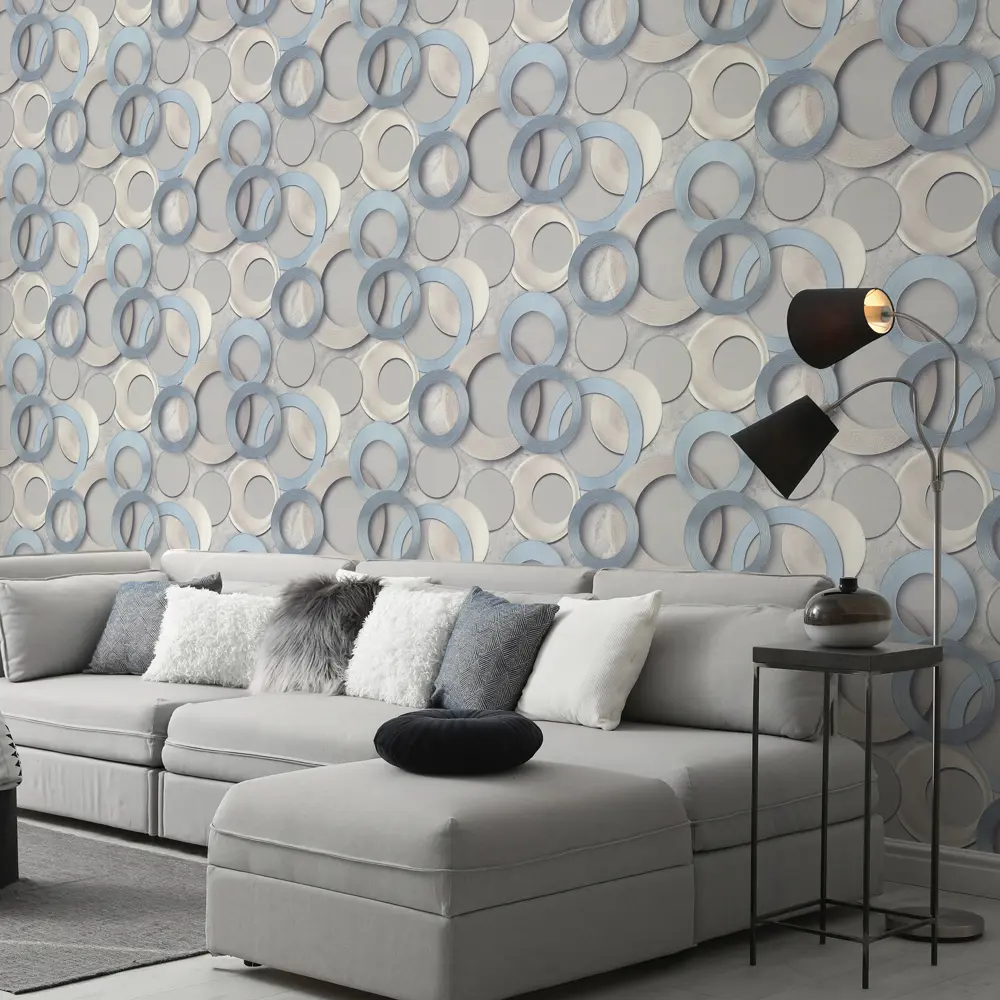Обои флизелиновые Wall Decor Турин голубые 1.06 м 75156-26 85310434 STLM-2190456 - Вид №3