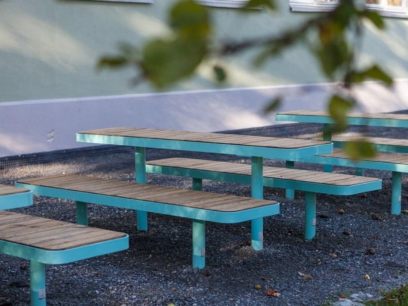 VESTRE Стол для общественных мест из стали и дерева Forum sun-id-1346174 - Вид №5