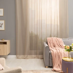 Тюль на ленте Inspire Polyone Trench 300х280 см цвет бежевый 82497451 STLM-2111026