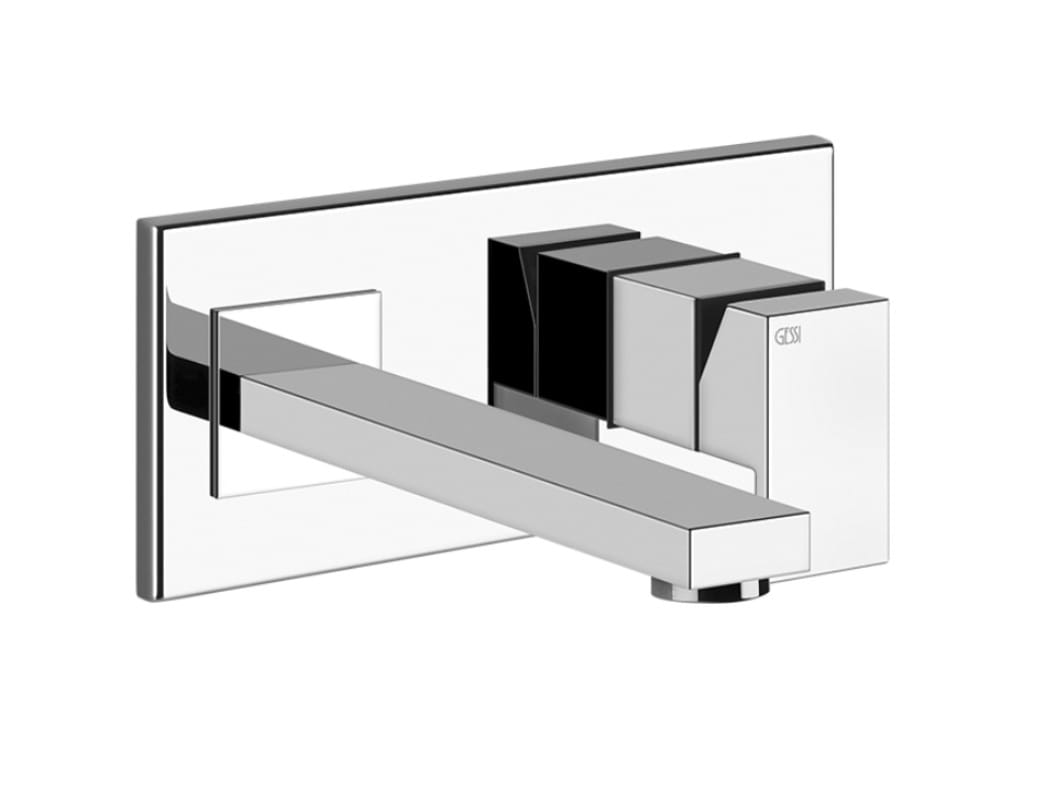 Латунный настенный смеситель для раковины с 2 отверстиями Gessi прямоугольник ARCH-00009880 - Вид №1