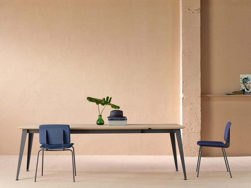 ONDARRETA Раскладной прямоугольный обеденный стол из дерева Don sun-id-1493692 - Вид №7