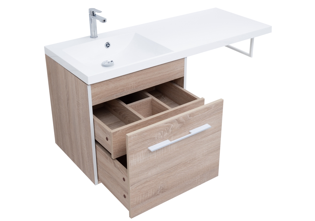 Тумба с раковиной Aquanet Августа 120 L дуб сонома 0021002700239565 - Вид №3