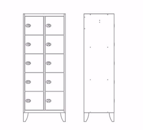 Dieffebi Шкафчик безопасности алюминиевый Lockers 12__n005c - Вид №6
