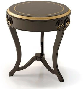 Carpanese Home Высокий круглый деревянный журнальный столик Heritage 6540