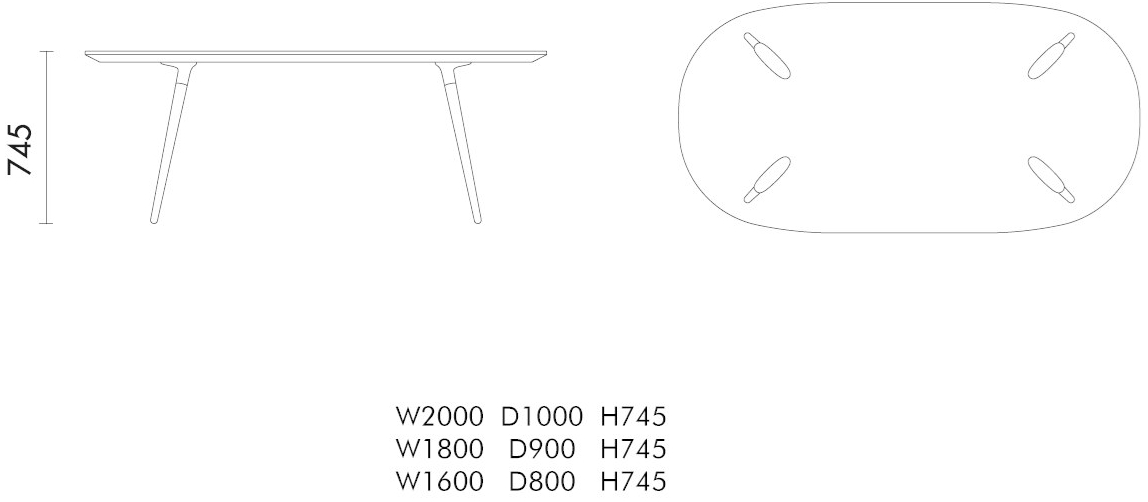 Grado Design Овальный стол из мдф и ножки из бука Flux Flx-tb-02 - Вид №4