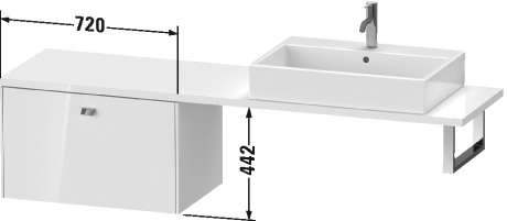 BR514309191 Brioso Шкафчик для компактной консоли Серо-коричневый декор Duravit - Вид №1