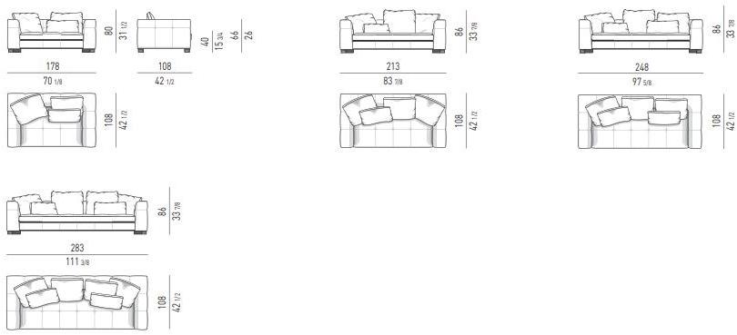 Minotti Диван из ткани Blazer sun-id-1405650 - Вид №1