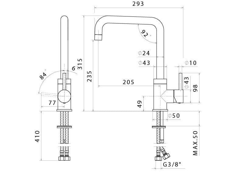 Смеситель для кухни с поворотным изливом Newform ARCH-00056090 - Вид №2