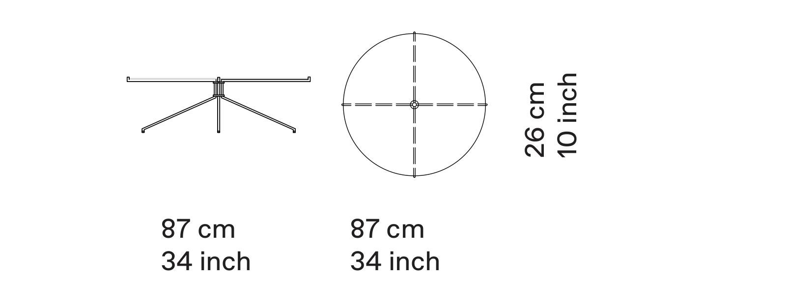 Круглый стальной журнальный столик DIZA OX THE TABLE II ARCH-00095386 - Вид №3