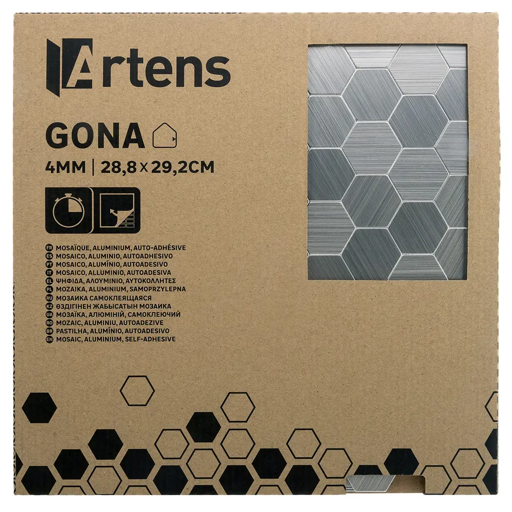 Мозаика Artens 28.8x29.2 см цвет серый Металл STLM-2012922 - Вид №6