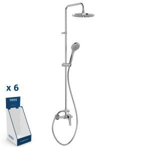 ОСНОВАНИЕ ПЛЮС 2-полосный настенный смеситель для душа с одной ручкой -21619110BX TRES