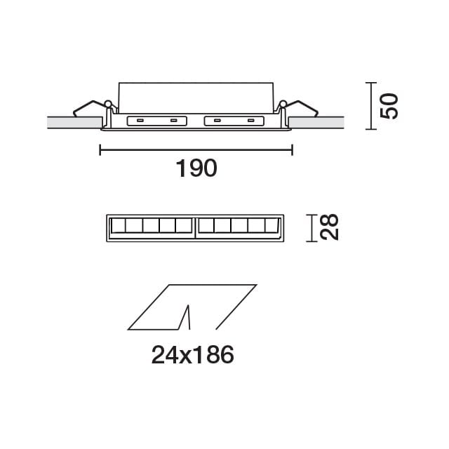 Алюминиевая встраиваемая настенная шайба для столешниц iGuzzini Laser Blade XS ARCH-00056649 - Вид №13