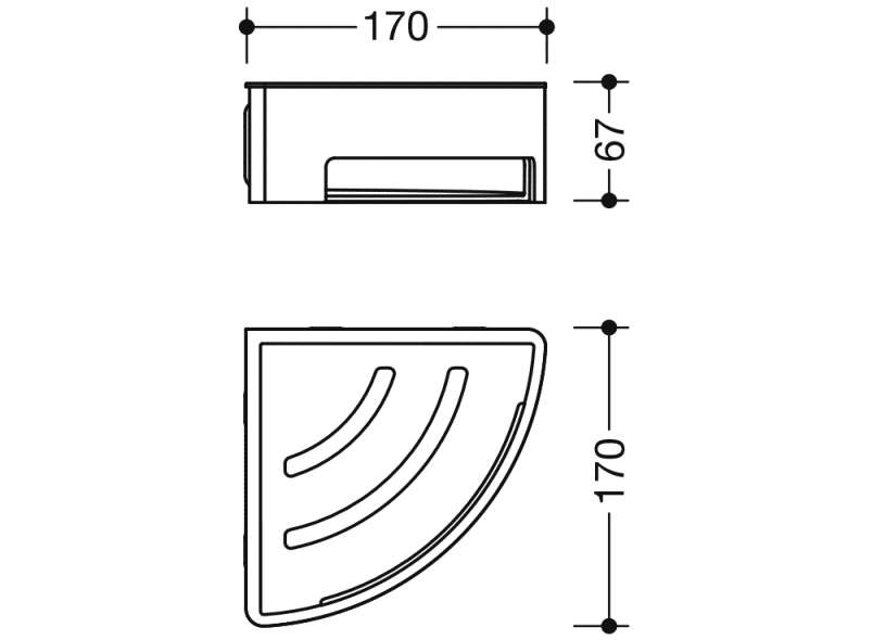 900.03.00240 корзина для душа HEWI System 900 - Вид №3