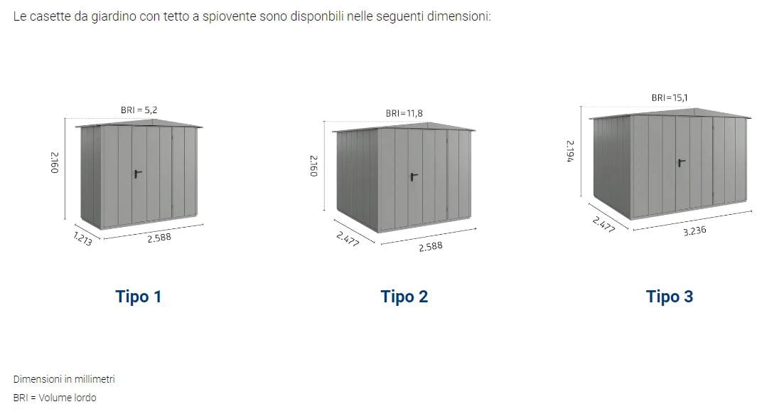 Садовый сарай из оцинкованного листового металла HÖRMANN ITALIA Берри ARCH-00140502 - Вид №3