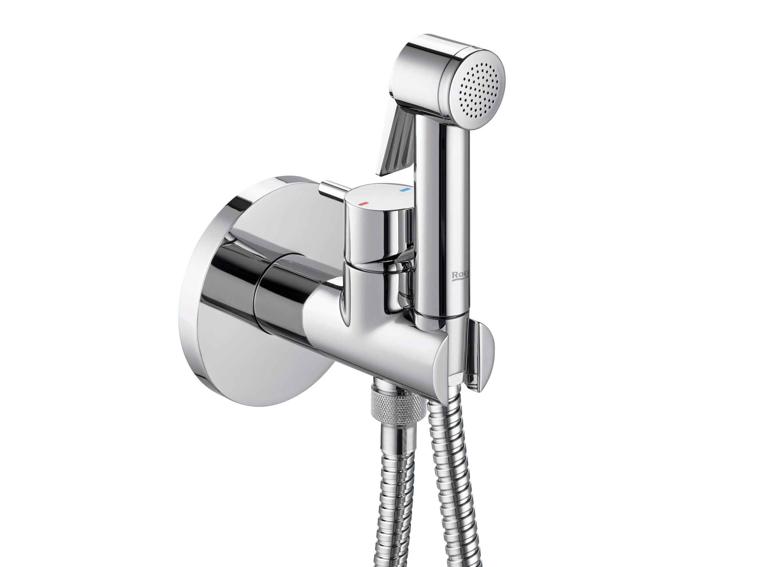 Настенный смеситель для биде с ручным душем с подающим шлангом Roca BE FRESH 5B9461C00 ARCH-00052359 - Вид №1