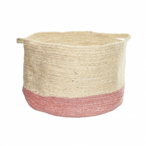 108107 Корзина из натурального джута в розовом цвете La Forma Adabel