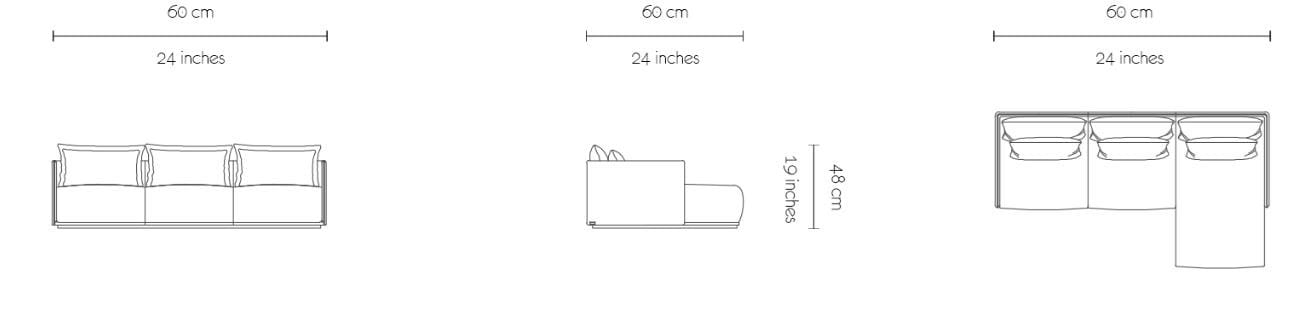 Тканевый диван с полуостровом MORADA ARCH-00075882 - Вид №2