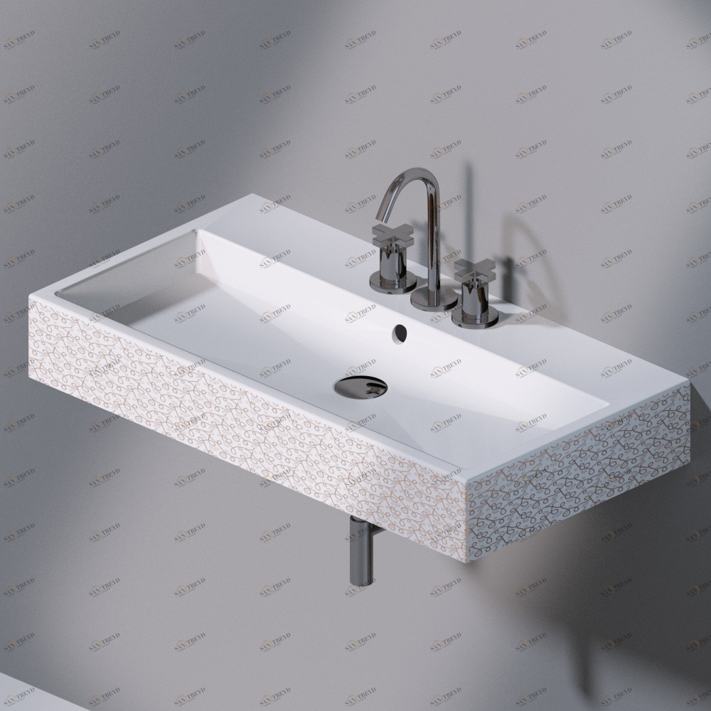 L278T1R3V4.400G Подвесная раковина настенная прямоугольная A. e T. Italia  белая AeT ITALIA 