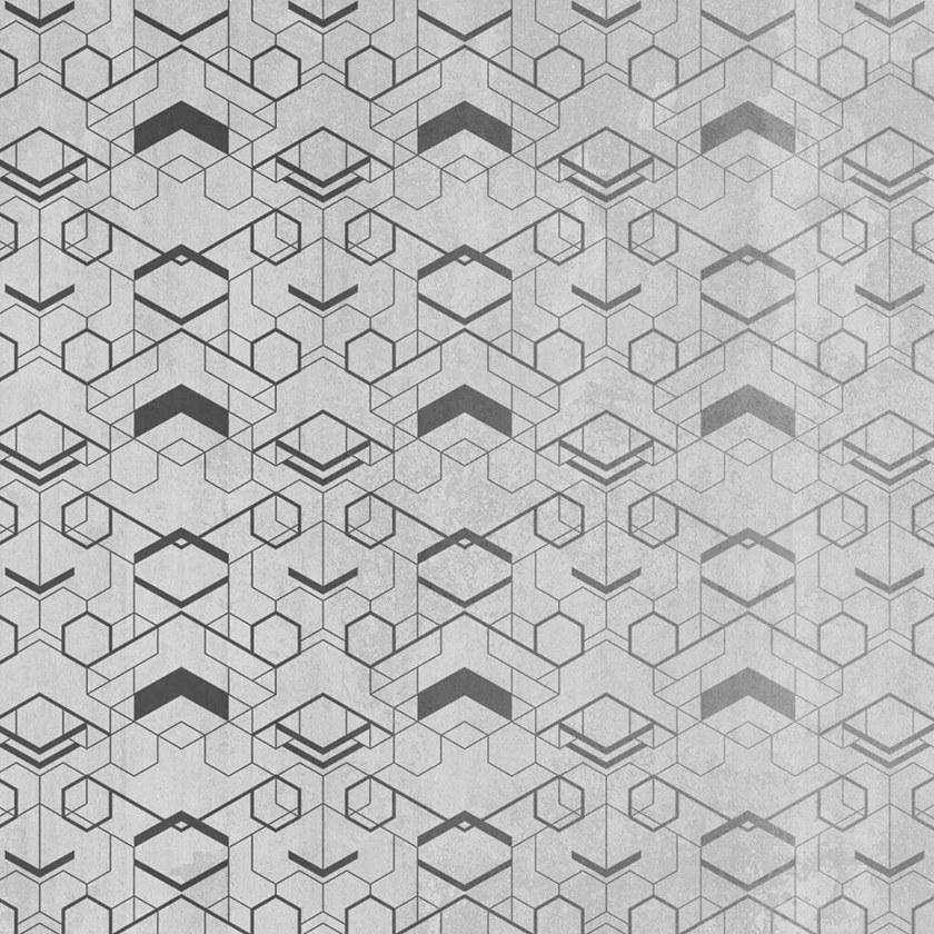 YO2 Металлические геометрические обои на флизелине Mold stencils sun-id-1377143 - Вид №1