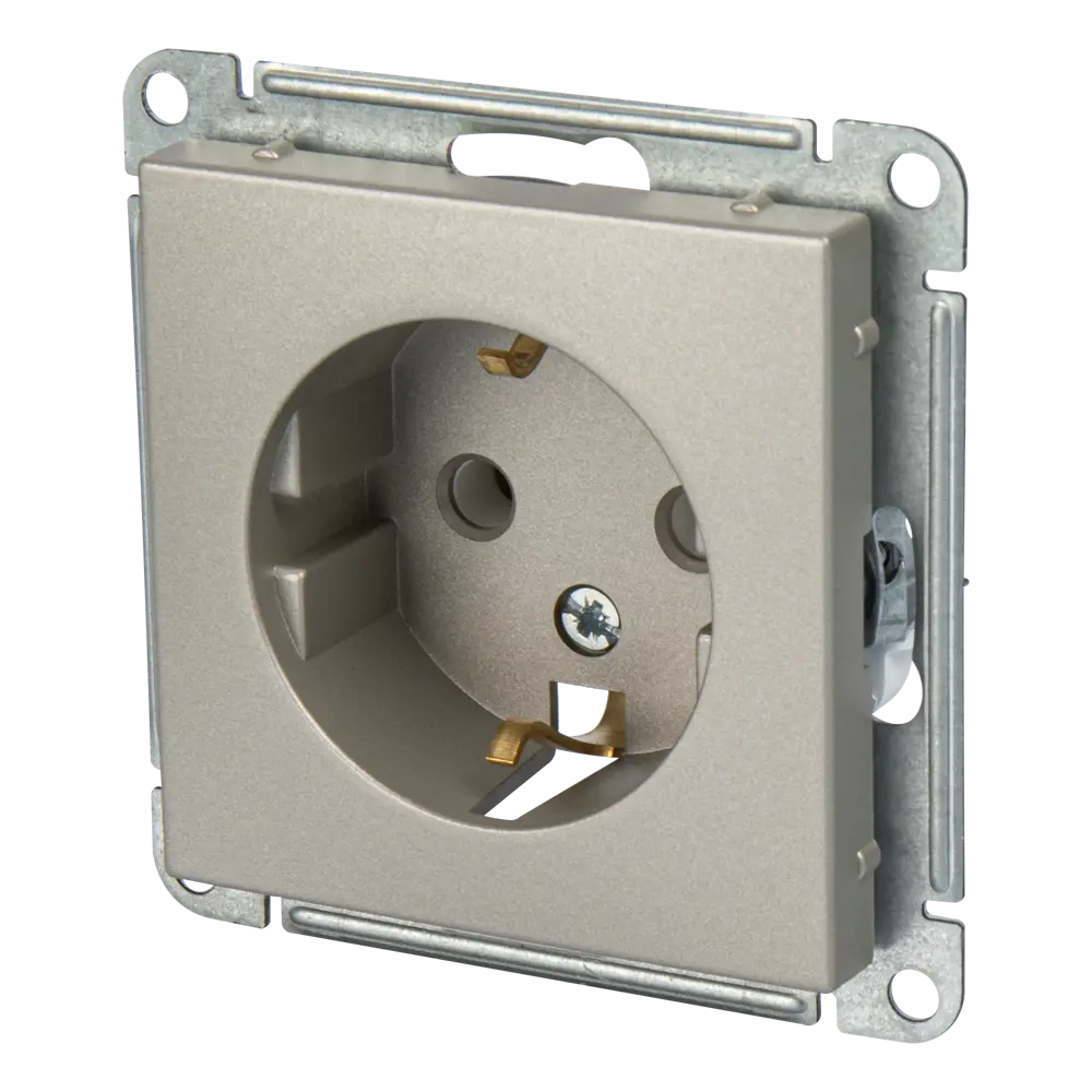 SYSTEME ELECTRIC W59 - механизм розетки скрытого монтажа в цвете платина 82797855 STLM-0036011 - Вид №1