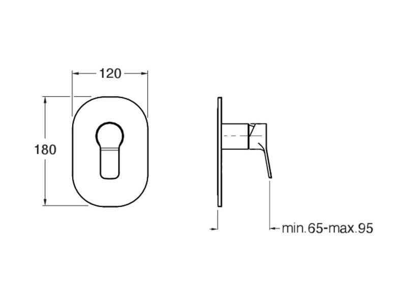 Открытый душ с одной ручкой CRISTINA Rubinetterie Elevation ARCH-00052074 - Вид №2