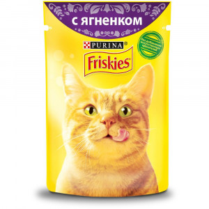 ПР0032301 Корм для кошек с ягненком в подливе, пауч 85 г Friskies