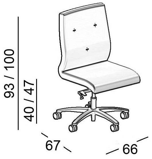Luxy Кожаное вращающееся кресло для офиса One On4 - Вид №2