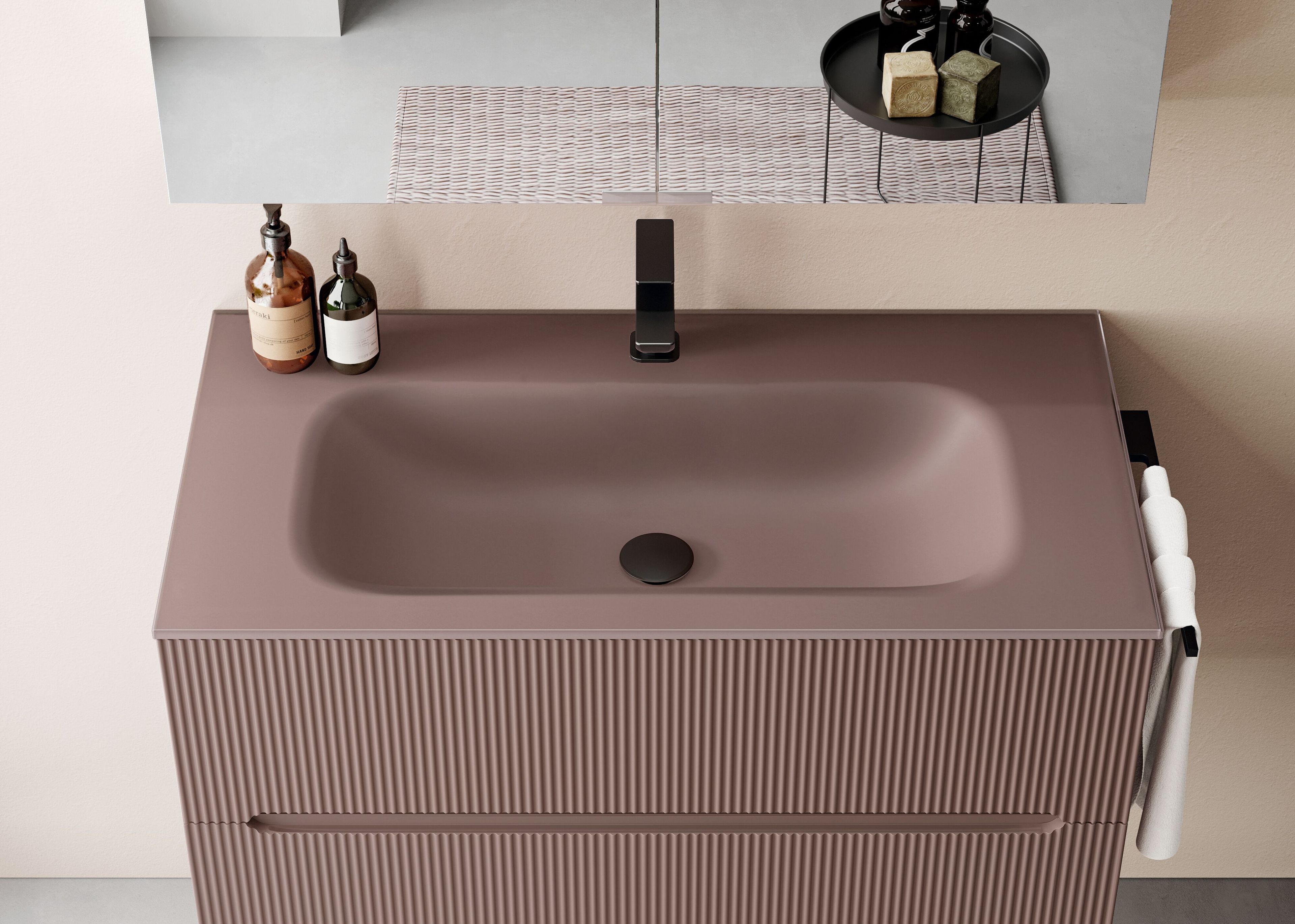 Кристалл и деревянный подвесной одиночный умывальник Ideagroup Smyle ARCH-00059414 - Вид №1