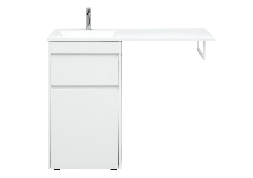 Тумба с раковиной Aquanet Токио 110 L белый (напольная, 1 ящик) 0023928900235497 - Вид №4