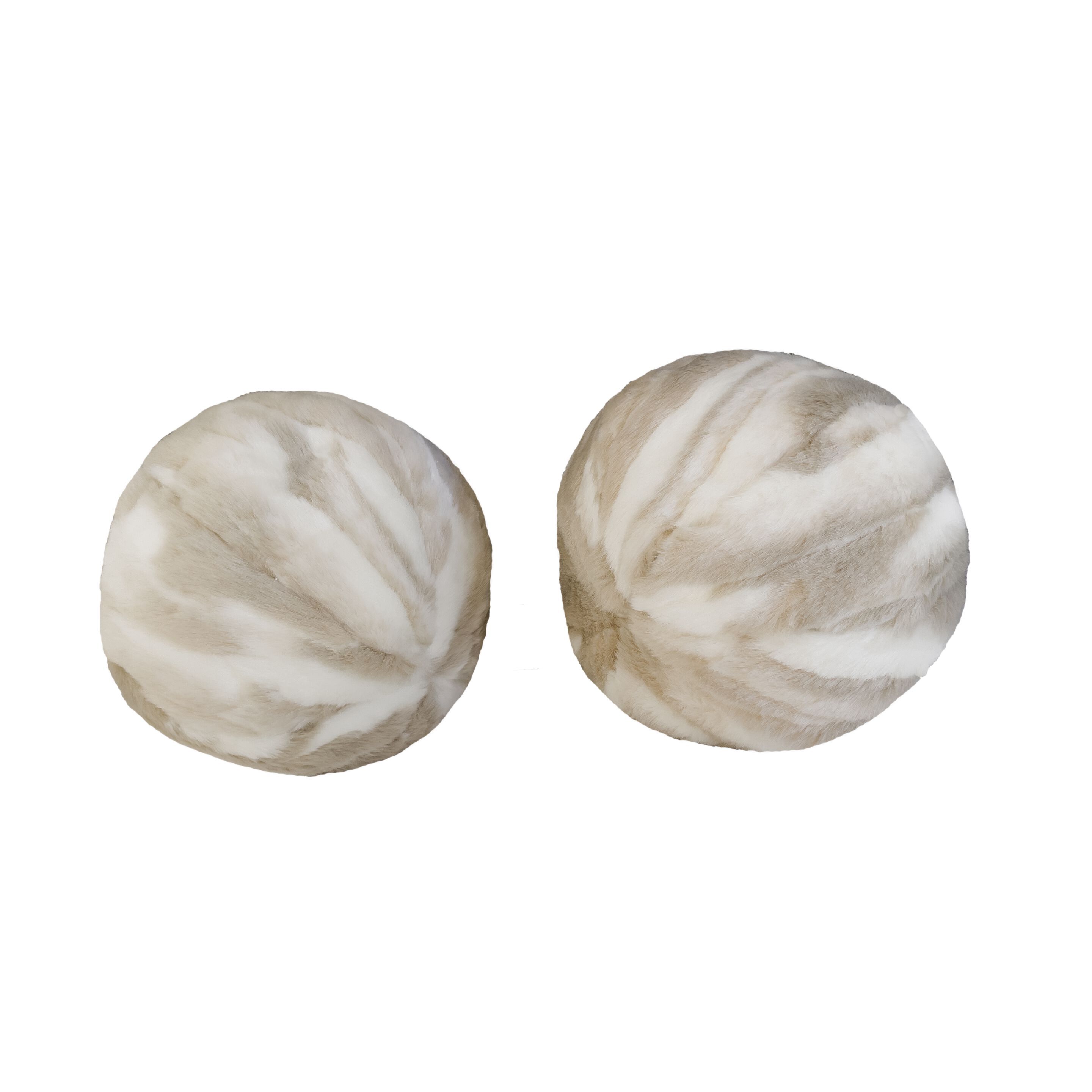 Круглая подушка из искусственного меха MX HOME Megeve ARCH-00018790 - Вид №4