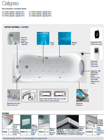 CAL21-A1Ванна CALYPSO Novellini 39281 - Вид №1