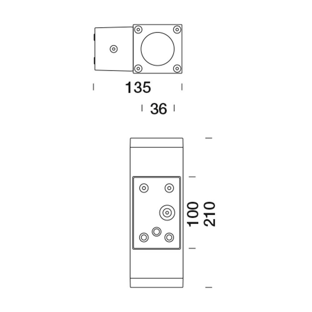 8439115 Подсветка стены Platek TETRA 75 Applique  TETRA 75 Wall lamp - 6 LED 3000K 12° / 44° (2 lights)  - Вид №6