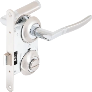 Дверные ручки 67 SN, с запиранием, комплект, цвет никель 85219980 STLM-2121092