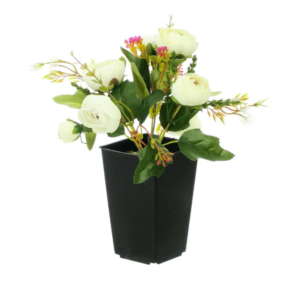 89356242 Искусственное растение в горшке камелия h30 см цвет белый STLM-0958611 Santreyd  - Вид №2