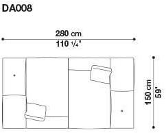 B&B Italia 3-х местный тканевый диван с шезлонгом Dock sun-id-1355318 - Вид №46