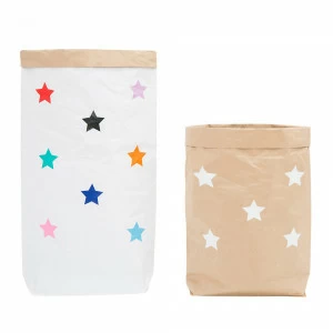 Эко-мешок для игрушек Small Stars из крафт бумаги VAMVIGVAM  282067 Белый;бежевый