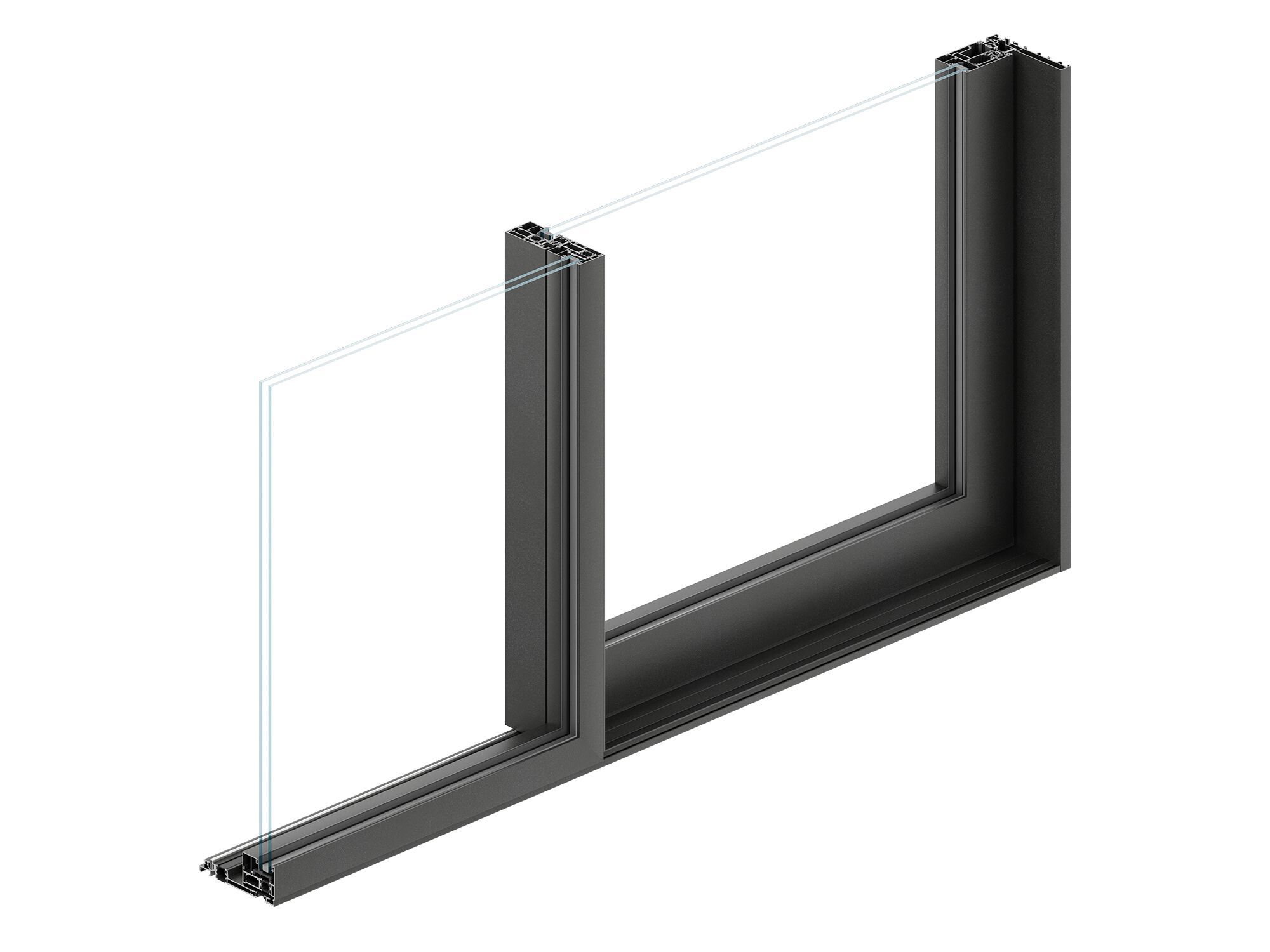 Алюминиевое раздвижное окно Tecnoplast Sistema A1600 SA ARCH-00025001