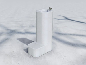 Fibrorinforced бетонный пол фонтан