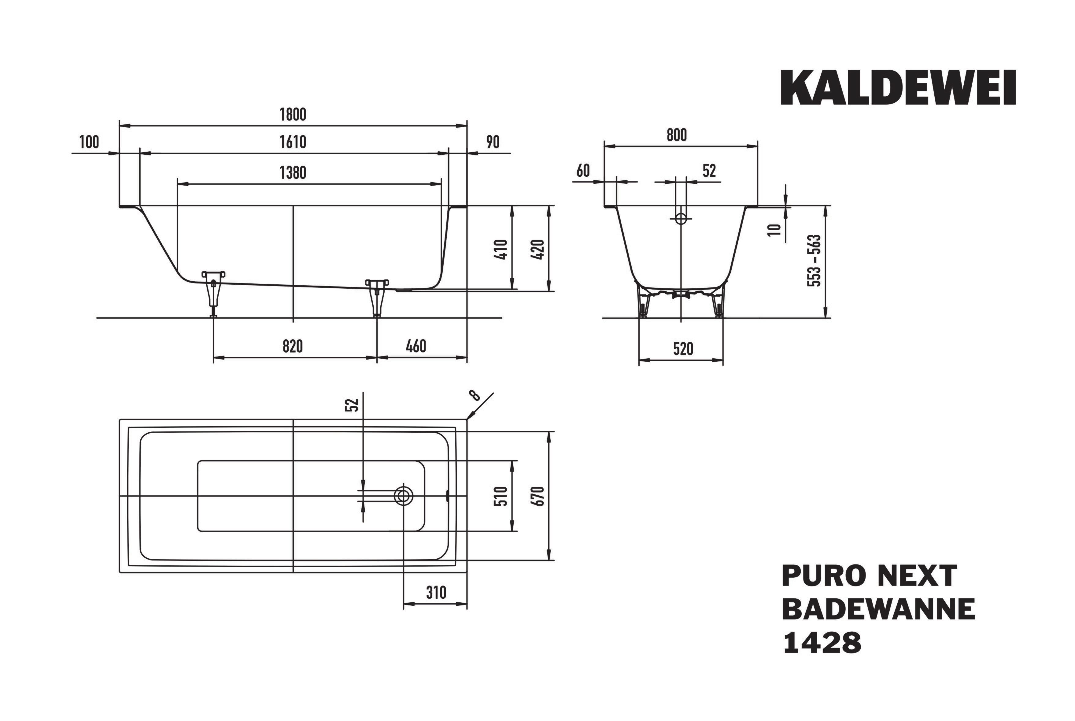Прямоугольная эмалированная стальная ванна KALDEWEI чистый ARCH-00096338 - Вид №9