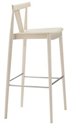 Andreu World Табурет из бука со встроенной подушкой и подставкой для ног Smile Bq0338-bq0349 - Вид №3