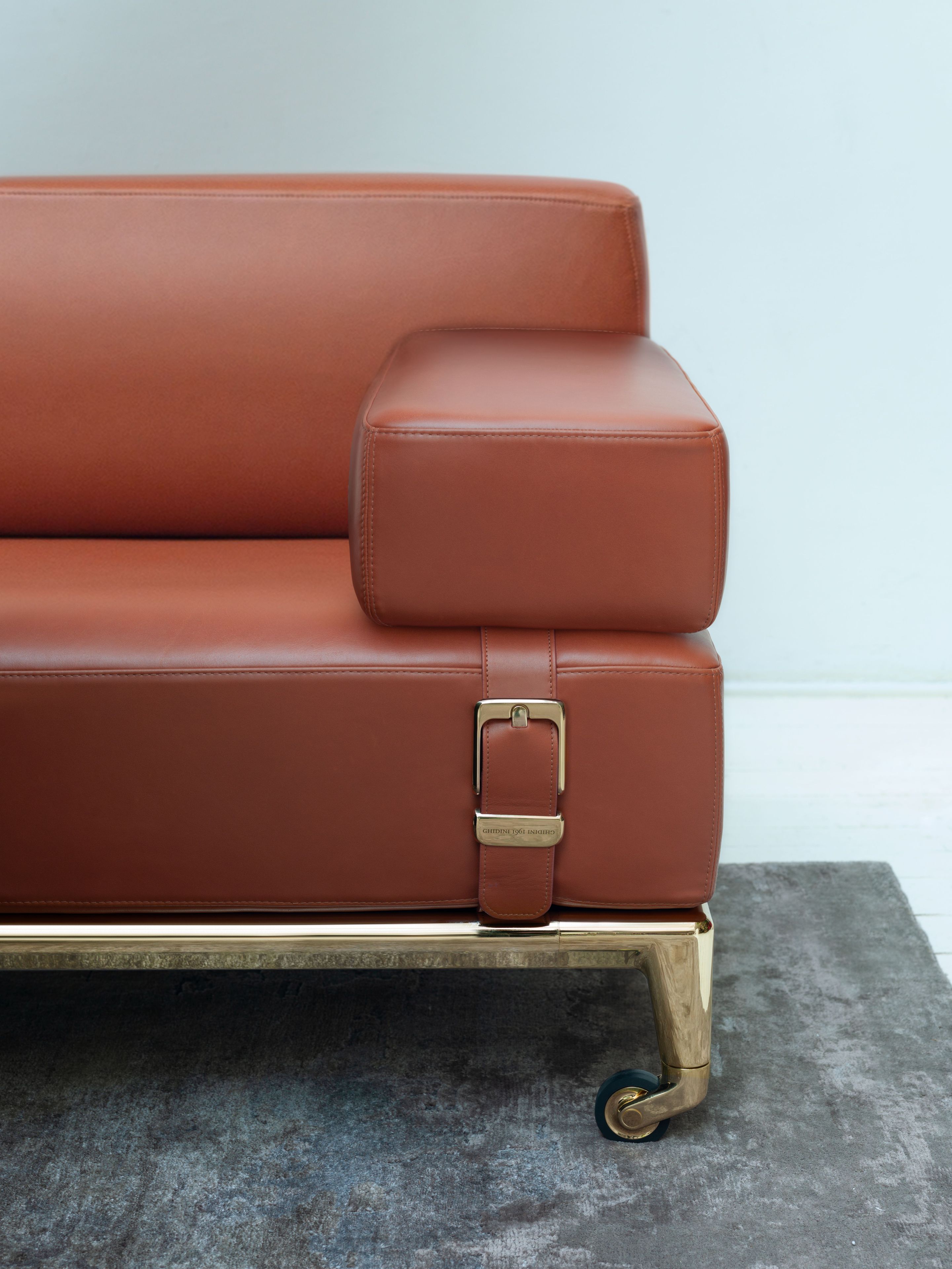 2-местный кожаный диван с колесами GHIDINI1961 Шейкер ARCH-00081915 - Вид №2